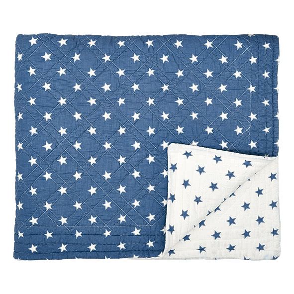 GREENGATE Quilt Star Indigo gesteppt 100x140