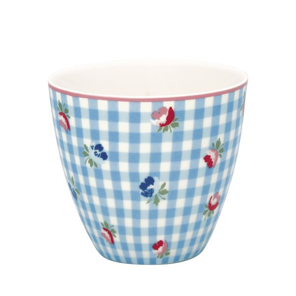 GREENGATE Latte Cup Viola Check Pale Blue